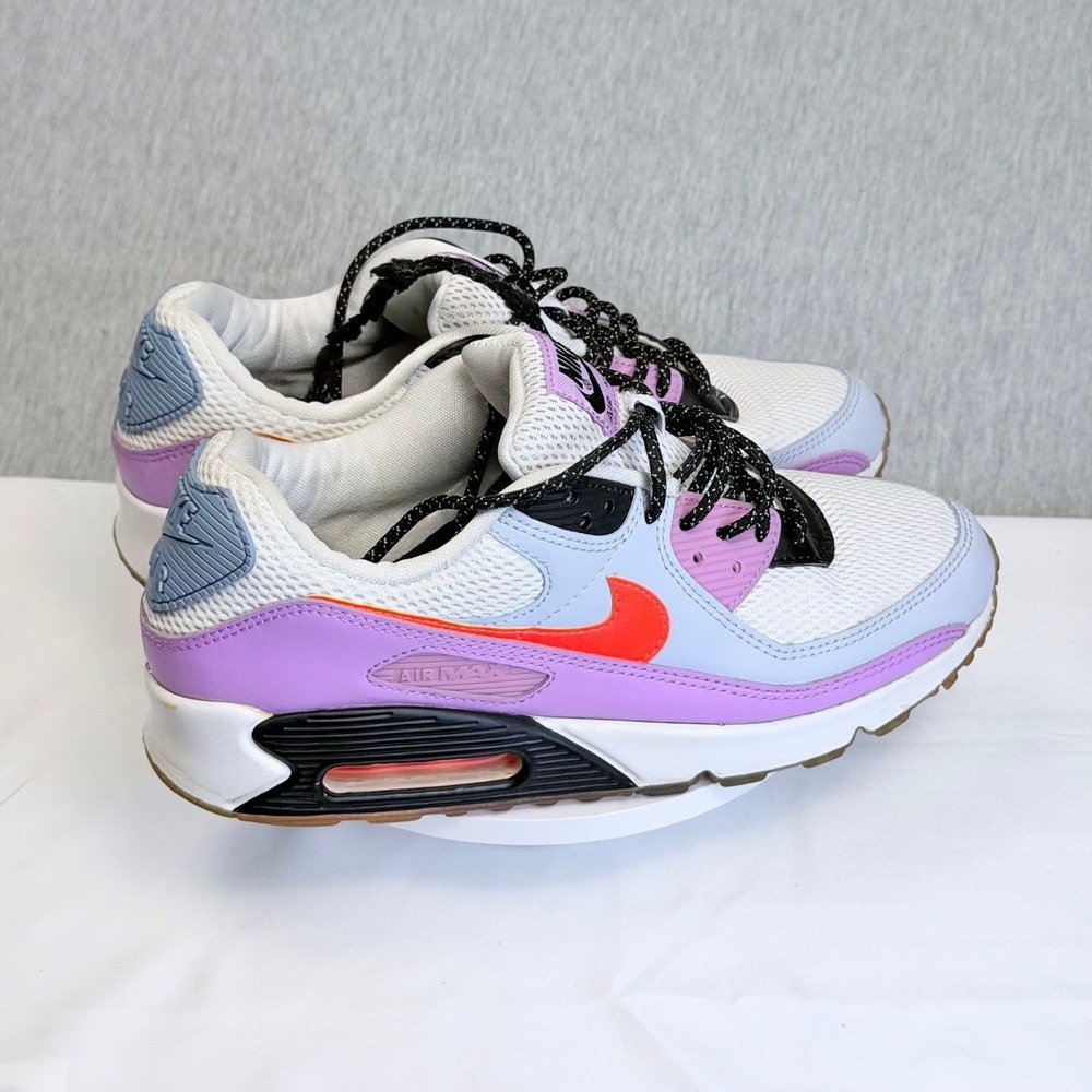 Nike Air Max 90 White Pure Platinum Solar Flare CW6029-100 Womens 11 Mens 9.5 - Picture 4 of 7